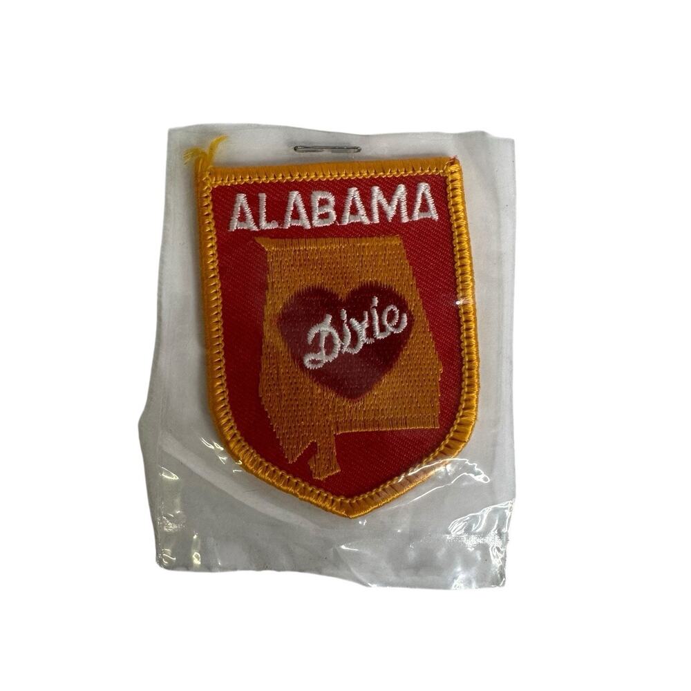 ALABAMA Dixie Souvenir Patch Yellow Merrowed Edge Version State Vintage